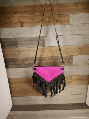 
            
                Load image into Gallery viewer, Pink Suede Envelope Purse
            
        